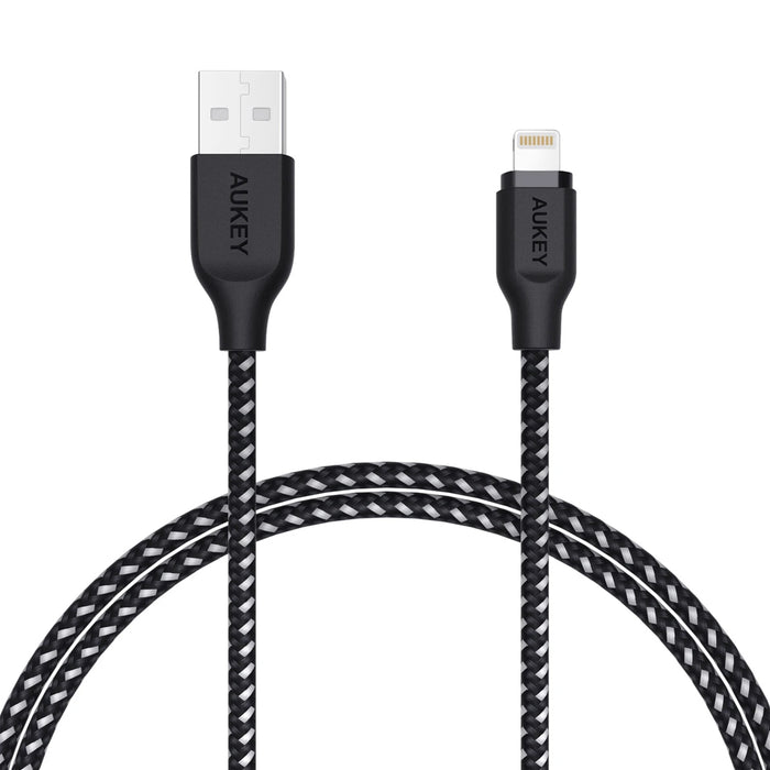 Aukey CB-AL1 Braided Nylon Mfi Lightning Cable 1.2m